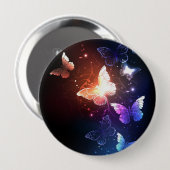 Ggloeiende nachtvlinders ronde button 4,0 cm (Voorkant /achterkant)