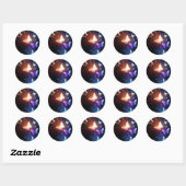 Ggloeiende nachtvlinders ronde sticker (Vel)