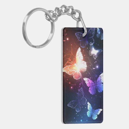 Ggloeiende nachtvlinders sleutelhanger (Voorkant Links)