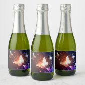 Ggloeiende nachtvlinders sparkling wijnetiket (Flessen)
