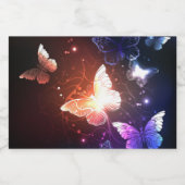 Ggloeiende nachtvlinders sparkling wijnetiket (Enkel label)