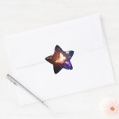 Ggloeiende nachtvlinders ster sticker (Envelop)
