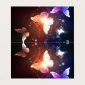 Ggloeiende nachtvlinders visitekaartje (Buitenkant ongevouwen)