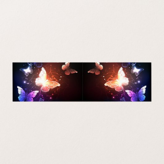 Ggloeiende nachtvlinders visitekaartje (Buitenkant ongevouwen)
