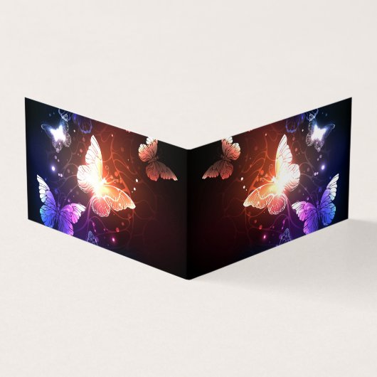 Ggloeiende nachtvlinders visitekaartje (Buitenkant)