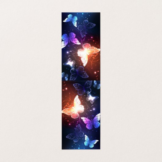 Ggloeiende nachtvlinders visitekaartje (Buitenkant ongevouwen)