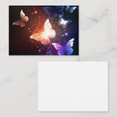 Ggloeiende nachtvlinders visitekaartje (Voorkant / Achterkant)