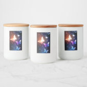 Ggloeiende nachtvlinders voedselcontainer etiket (Flessen)