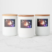 Ggloeiende nachtvlinders voedselcontainer etiket (Flessen)