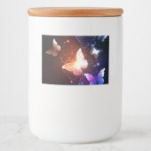 Ggloeiende nachtvlinders voedselcontainer etiket (Voorkant)