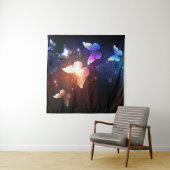 Ggloeiende nachtvlinders wandkleed (In situ)