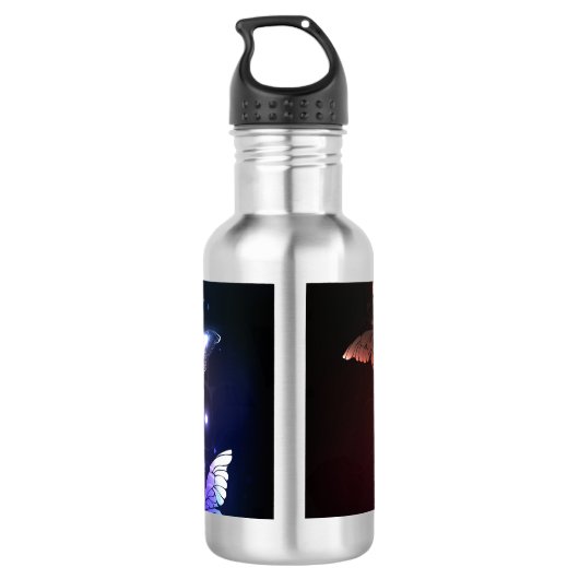 Ggloeiende nachtvlinders waterfles (Achterkant)