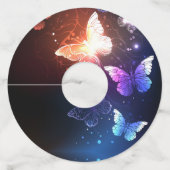 Ggloeiende nachtvlinders wijnglaslabel (Achterkant)