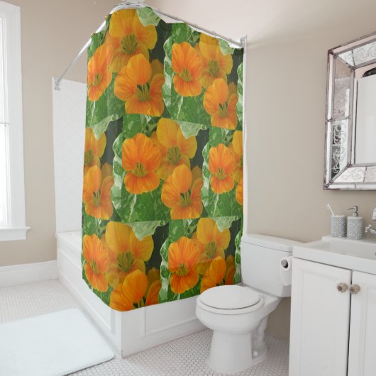 Ggloeiende Nasturtia Douchegordijn (In situ)