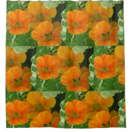 Ggloeiende Nasturtia Douchegordijn