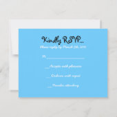 Ggloeiende Neon Stars Bar Mitzvah REPLY Card RSVP Kaartje (Achterkant)