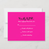 Ggloeiende Neon Stars Bat Mitzvah Reply Card RSVP Kaartje (Achterkant)