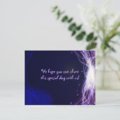 Ggloeiende Neon Stars Bat Mitzvah REPLY Card RSVP Kaartje (Staand voorkant)