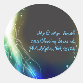 Ggloeiende Neon Stars Bat Mitzvah Retern Sticker S