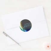 Ggloeiende Neon Stars Bat Mitzvah Retern Sticker S (Envelop)
