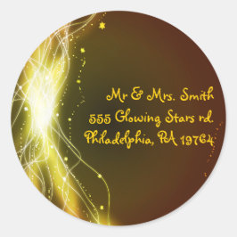 Ggloeiende Neon Stars Bat Mitzvah Retern Sticker S