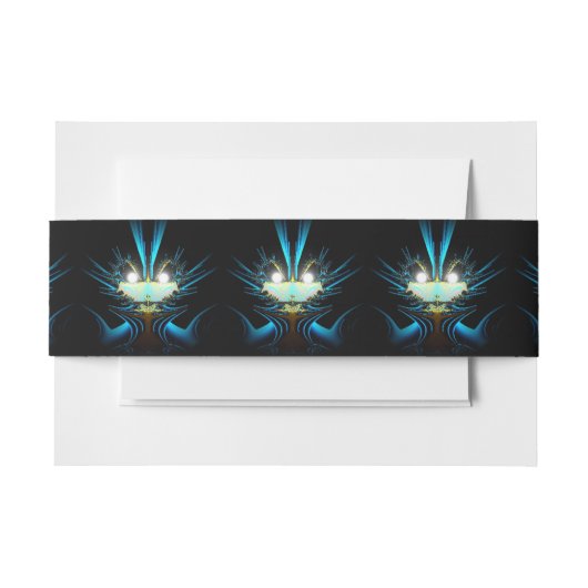 Ggloeiende ogen blauw Alien Uitnodigingen Wikkel (Voorkant Voorbeeld)