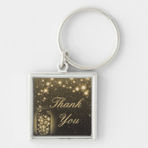 Ggloeiende pot met vuurvliegjes Nacht sterren Dank Sleutelhanger