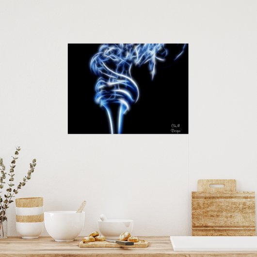 Ggloeiende rook poster (Keuken)