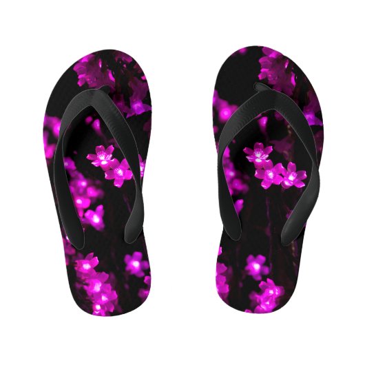 Ggloeiende roze ventilatorverlichting kinder teenslippers (Voetbed)
