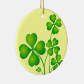 Ggloeiende Shamrocks Keramisch Ornament (Rechts)