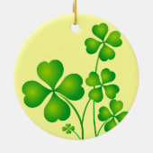 Ggloeiende Shamrocks Keramisch Ornament (Achterkant)