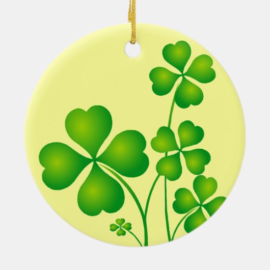Ggloeiende Shamrocks Keramisch Ornament (Achterkant)