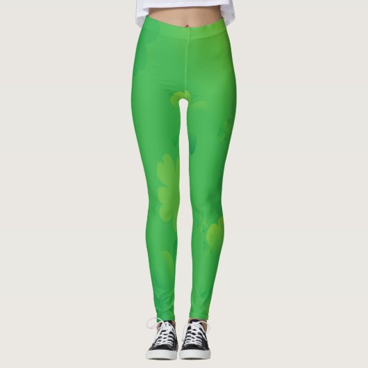 Ggloeiende Shamrocks Leggings (Voorkant)