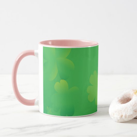 Ggloeiende Shamrocks Mok (Met donut)