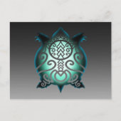 Ggloeiende Silhouette Snapper Turtle Briefkaart (Voorkant)