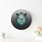 Ggloeiende Silhouette Snapper Turtle Grote Klok (Huis)