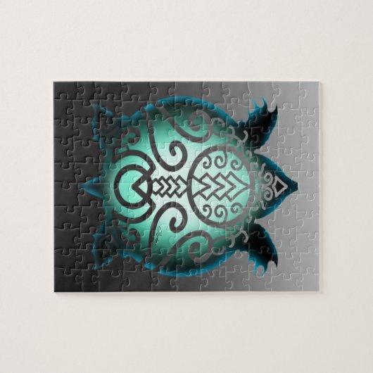 Ggloeiende Silhouette Snapper Turtle Legpuzzel (Horizontaal)