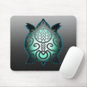 Ggloeiende Silhouette Snapper Turtle Muismat (Met muis)