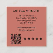 Ggloeiende Sun Cute Charming Social Media QR Code Vierkante Visitekaartje (Achterkant)