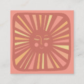 Ggloeiende Sun Cute Charming Social Media QR Code Vierkante Visitekaartje (Voorkant)