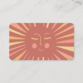 Ggloeiende Sun Cute en Charming Colorful Pink Visitekaartje (Voorkant)