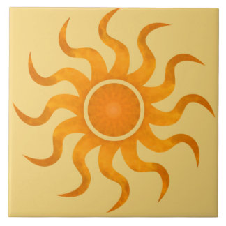 Ggloeiende Sun Desert Gold Tile - Groot Tegeltje