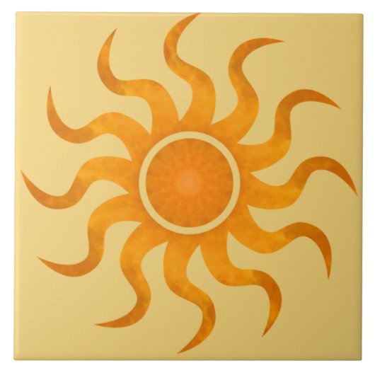 Ggloeiende Sun Desert Gold Tile - Groot Tegeltje (Voorkant)