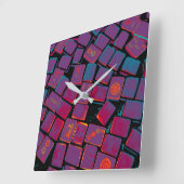 Ggloeiende Tegel wandklok van Mah Jongg (Hoek)