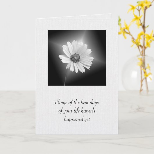 Ggloeiende witte kosmos kaart (Gele Bloem)