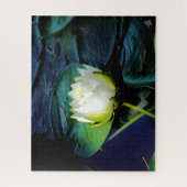 Ggloeiende witte Lotus Legpuzzel (Verticaal)