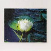 Ggloeiende witte Lotus Legpuzzel (Horizontaal)