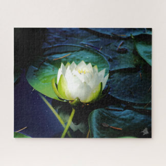 Ggloeiende witte Lotus Legpuzzel