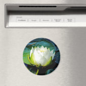 Ggloeiende witte Lotus Magneet (Insitu (Vaatwasser))