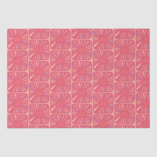 Ggloeiende zondebok en roze zonnestraaltje tissuepapier (Voorkant)